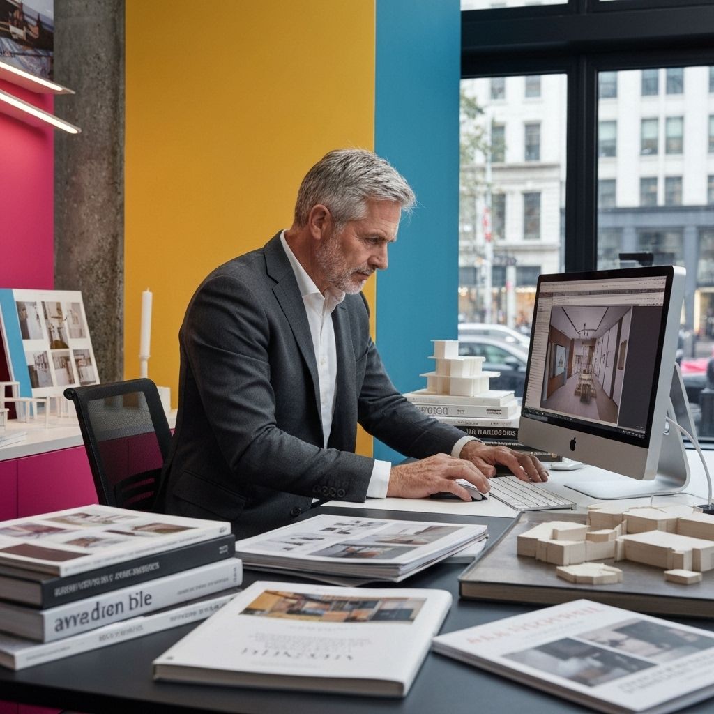 Designer travaillant sur un projet moderne